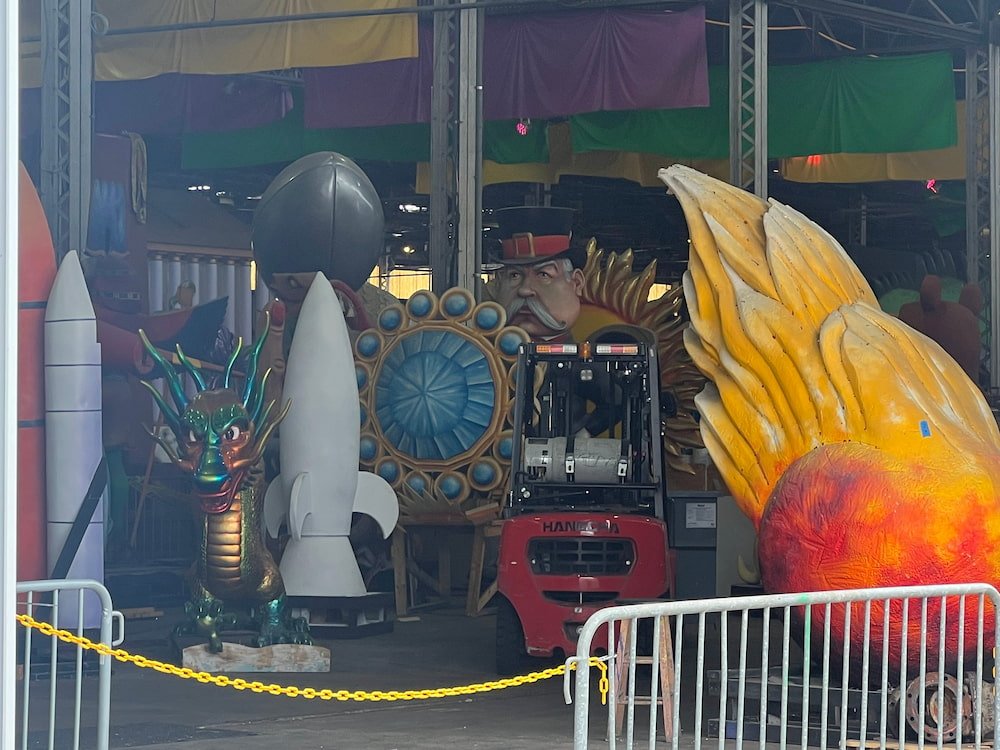 Looking in at some of the floats