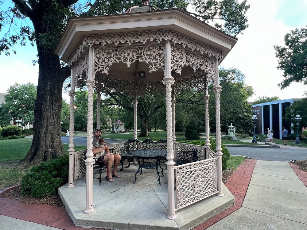 Michael and Sheila chilling in the pergola