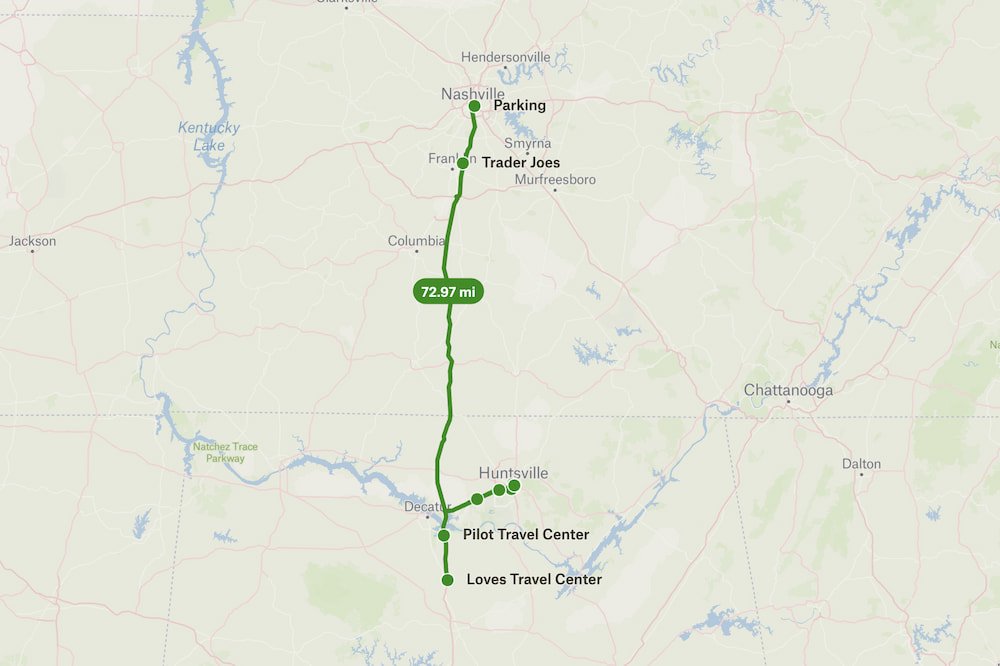 Nashville to Falkville