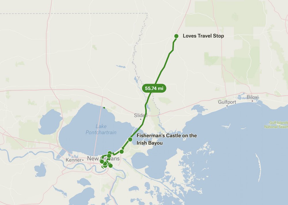 Near Poplarville to New Orleans