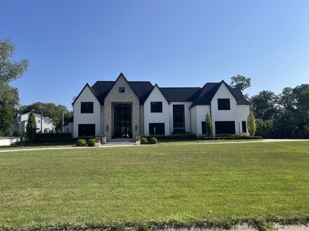 One of the large homes nearby