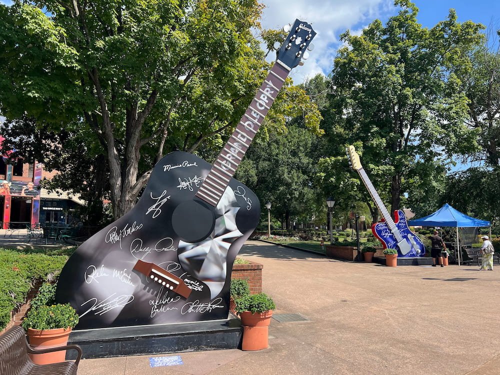 Signed guitars at the Grand Ole Opry