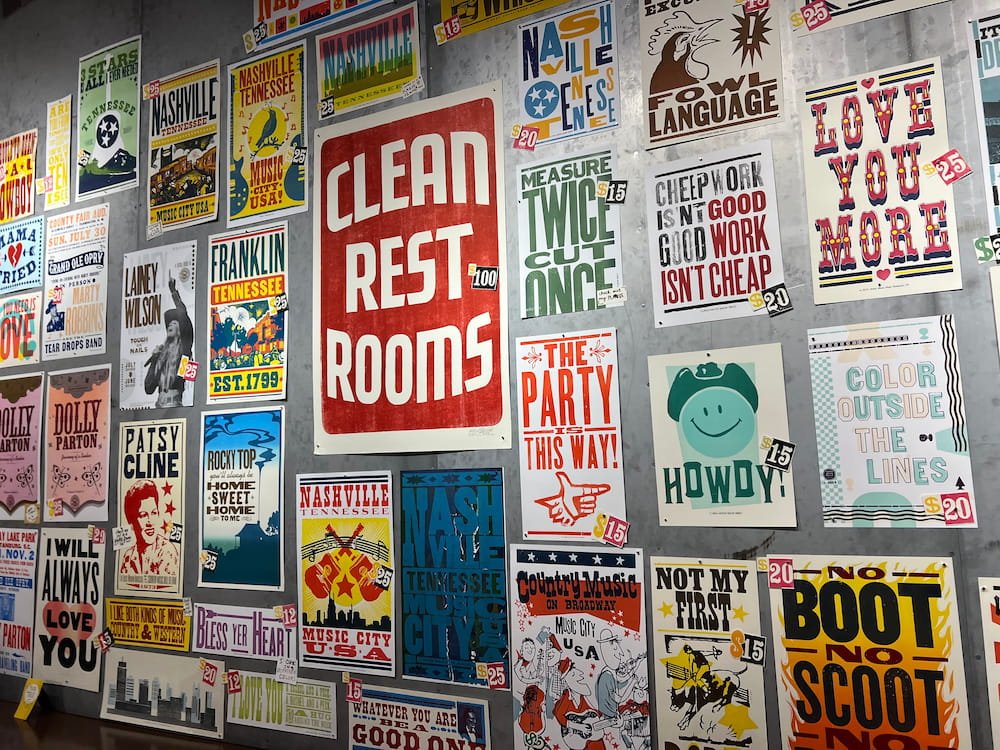 Some of the posters for sale