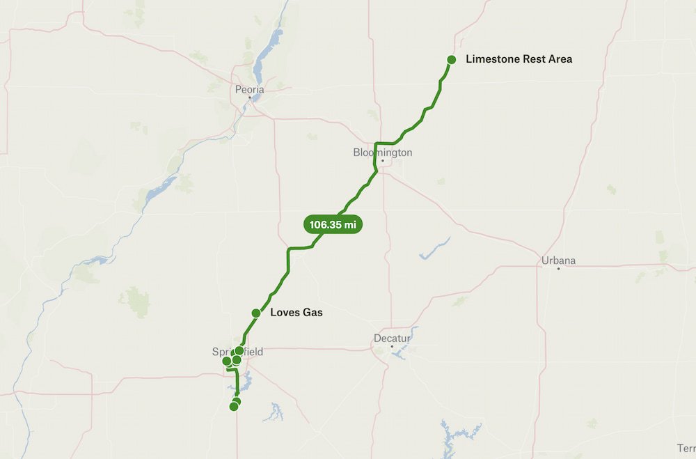 Springfield to Near Pontiac