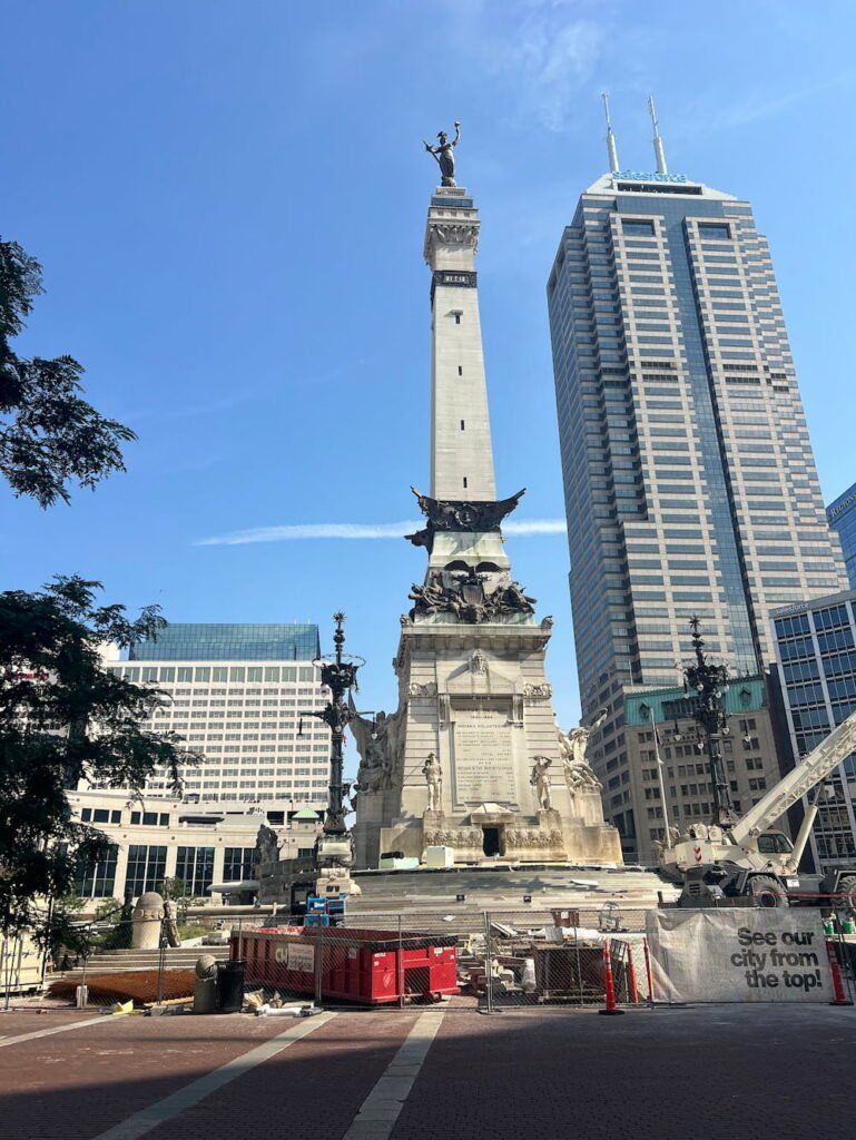 Statue in Monument Circle