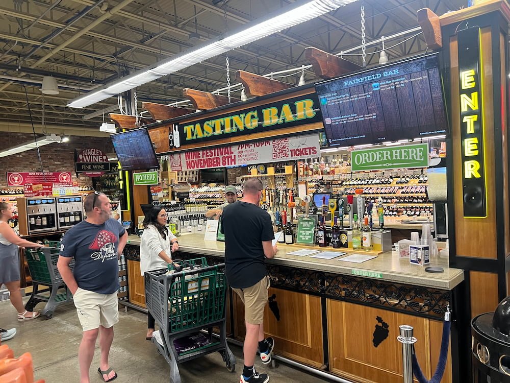 The tasting bar where you can try and take it with you as you shop