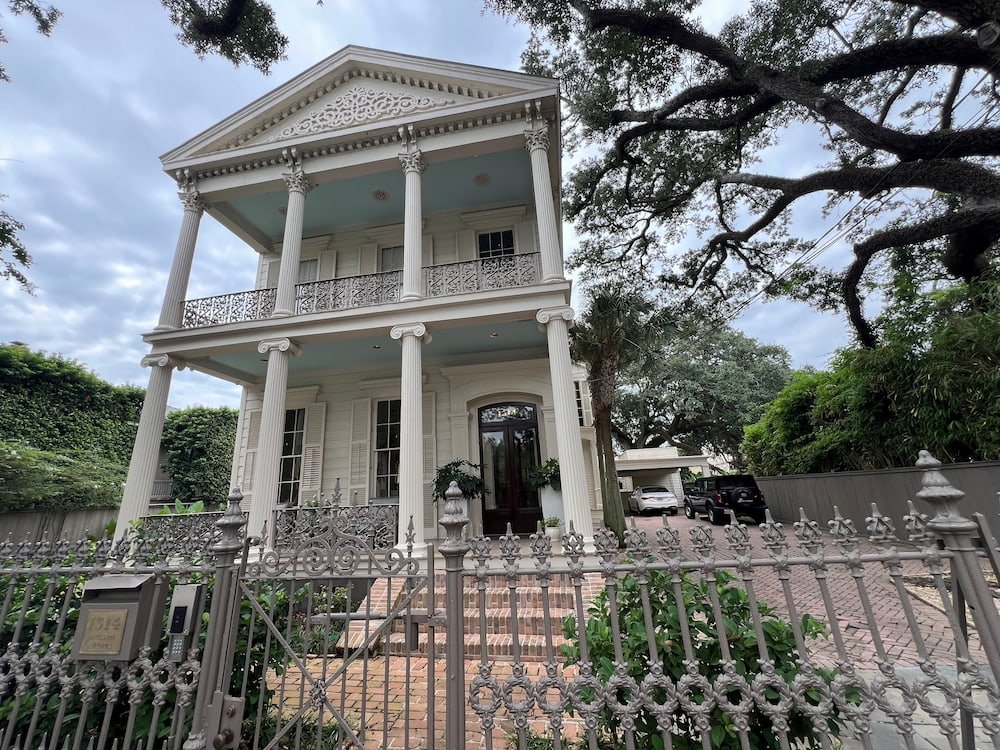 We parked outside this beautiful house and the owner was nice about it