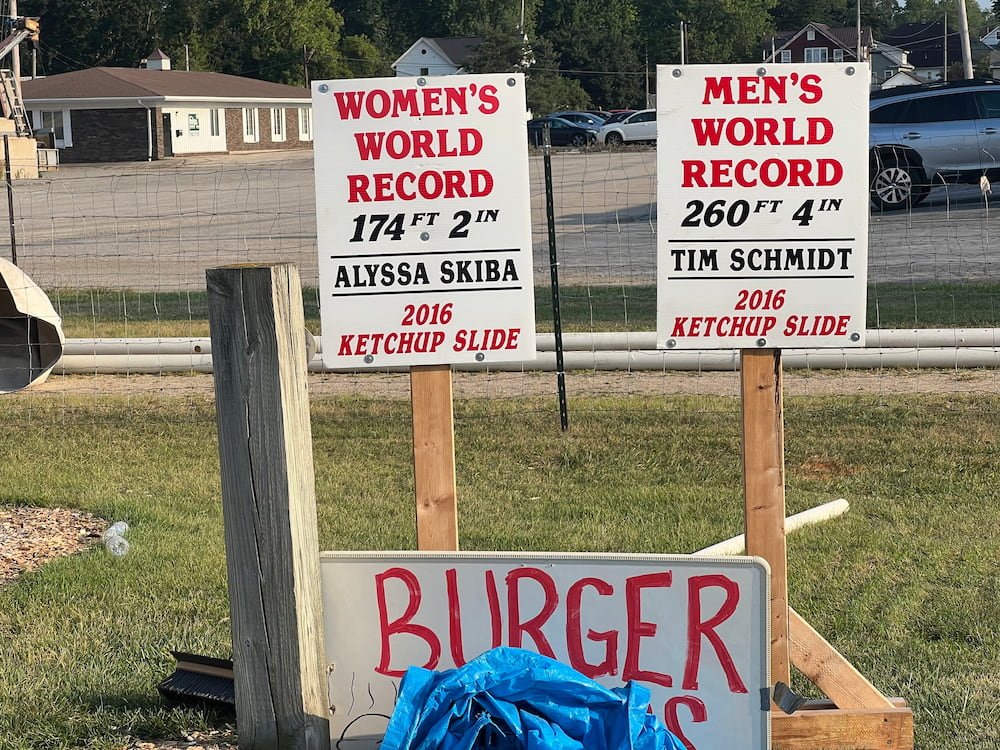 World records for ketchup sliding