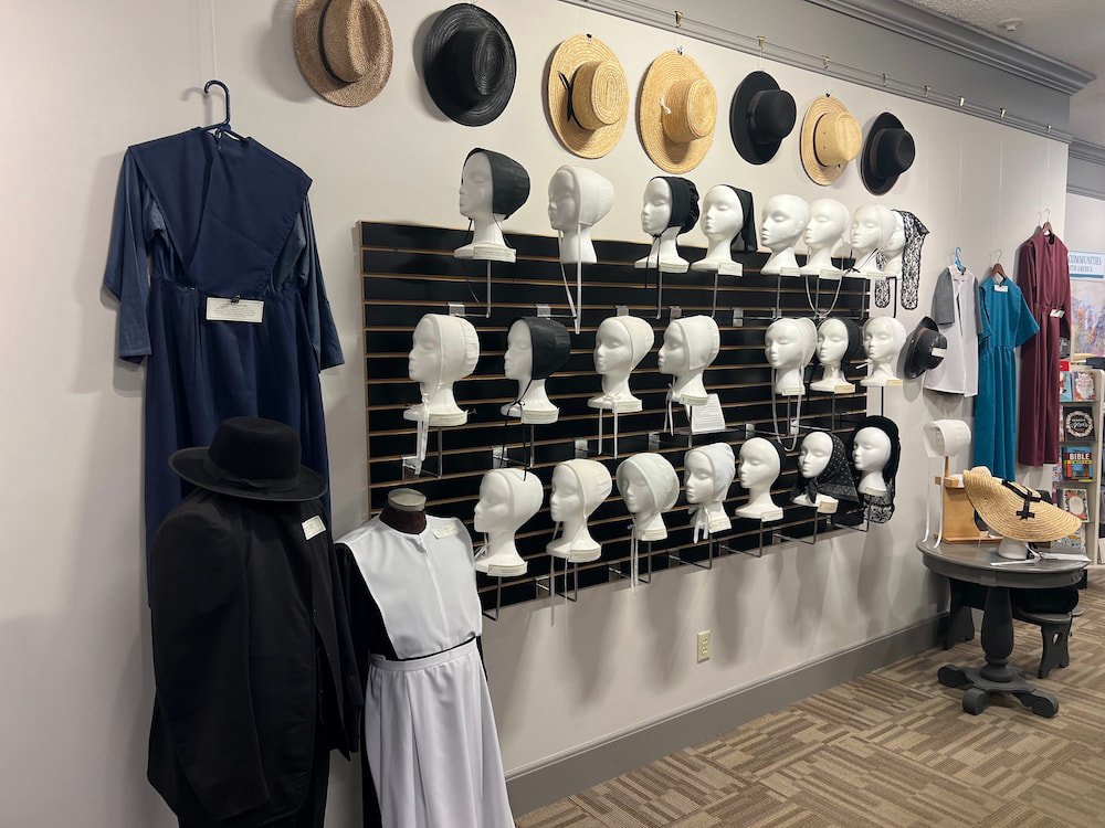 All the clothing options for the different Amish orders