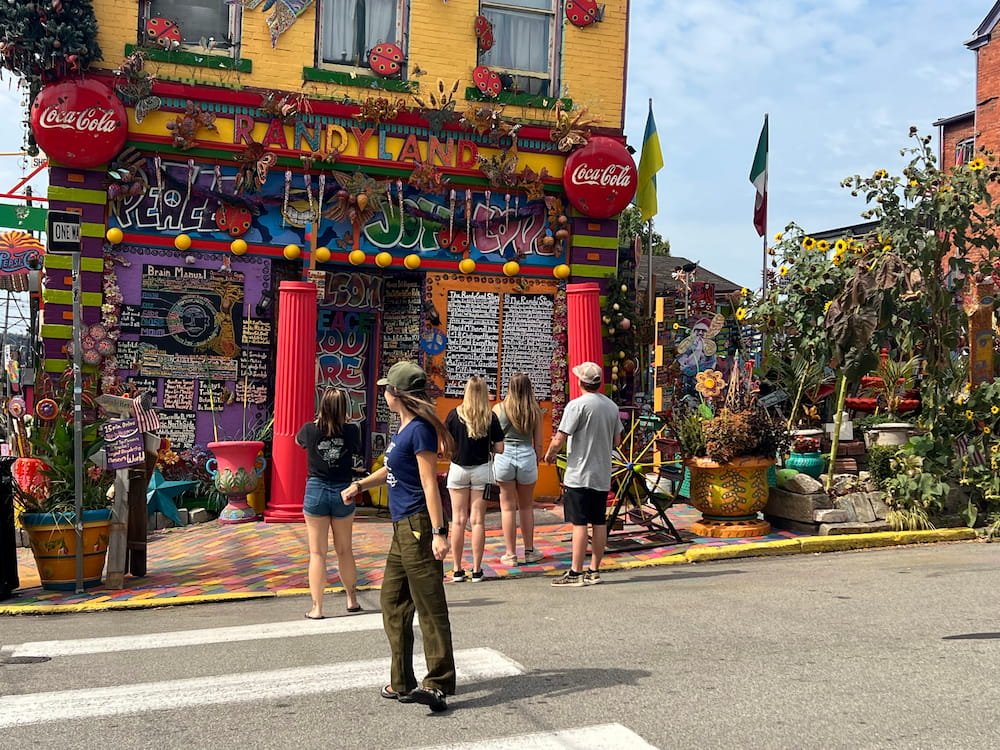 Crossing the road to Randyland