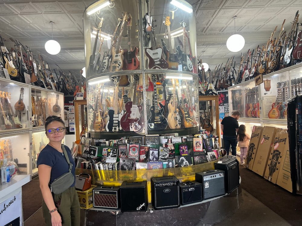 Inside there were a LOT of guitars