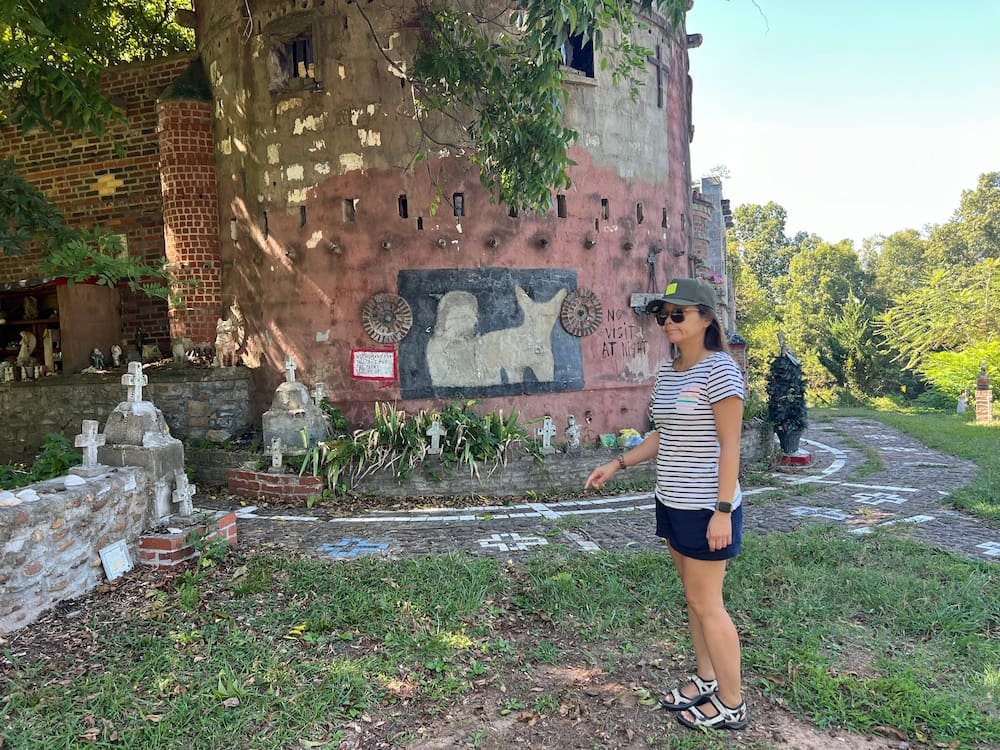 Lisette looking anxious at the Fortress of Faith