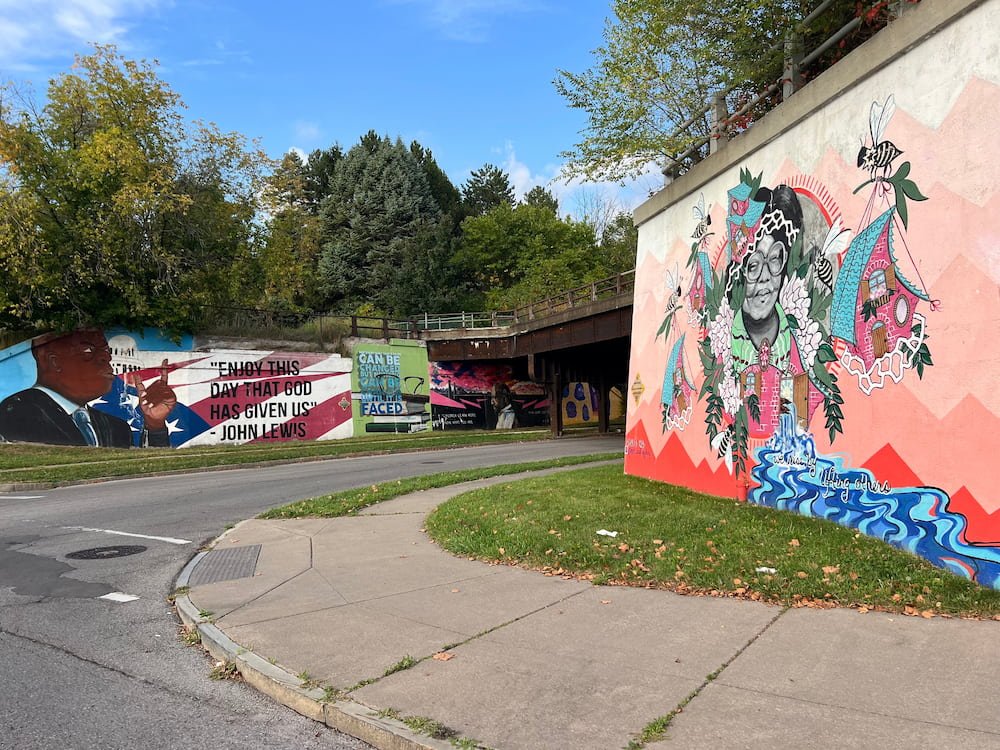 Murals for the black history of the area