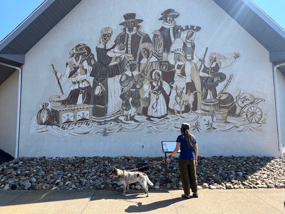 Sgraffito Amish mural