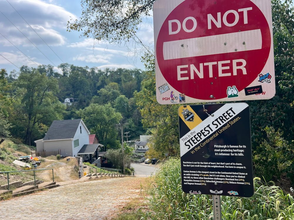 Steepest Street sign