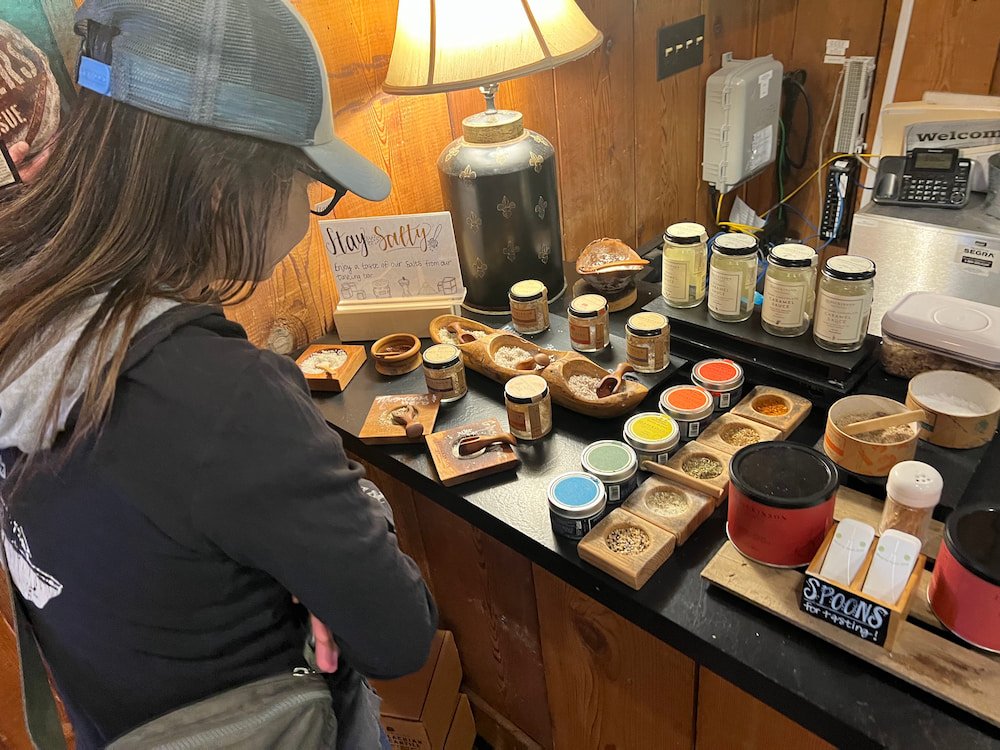 The tasting bar at the Salt Works
