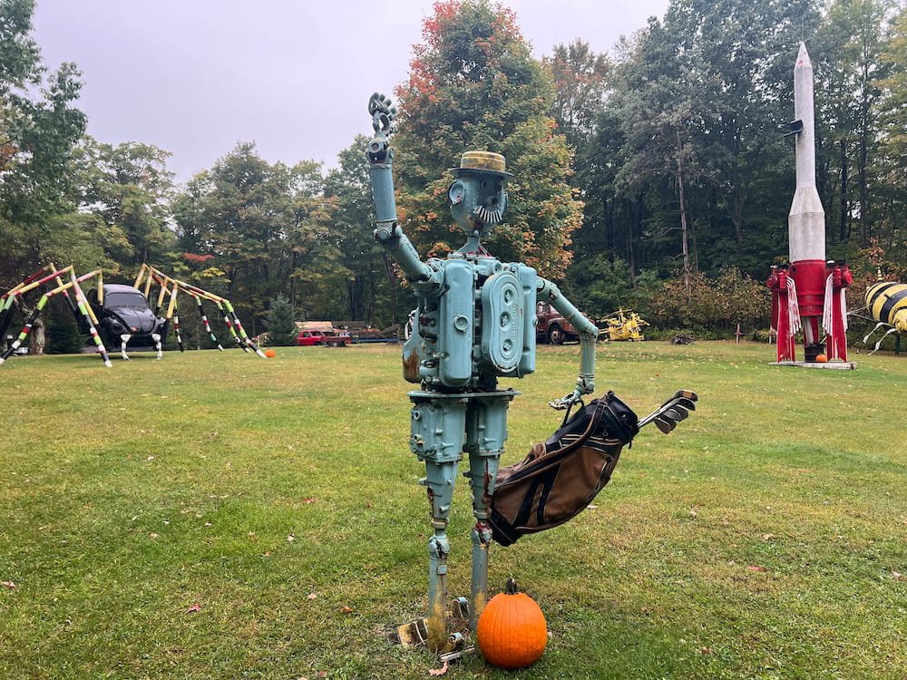 VW spider and other sculptures