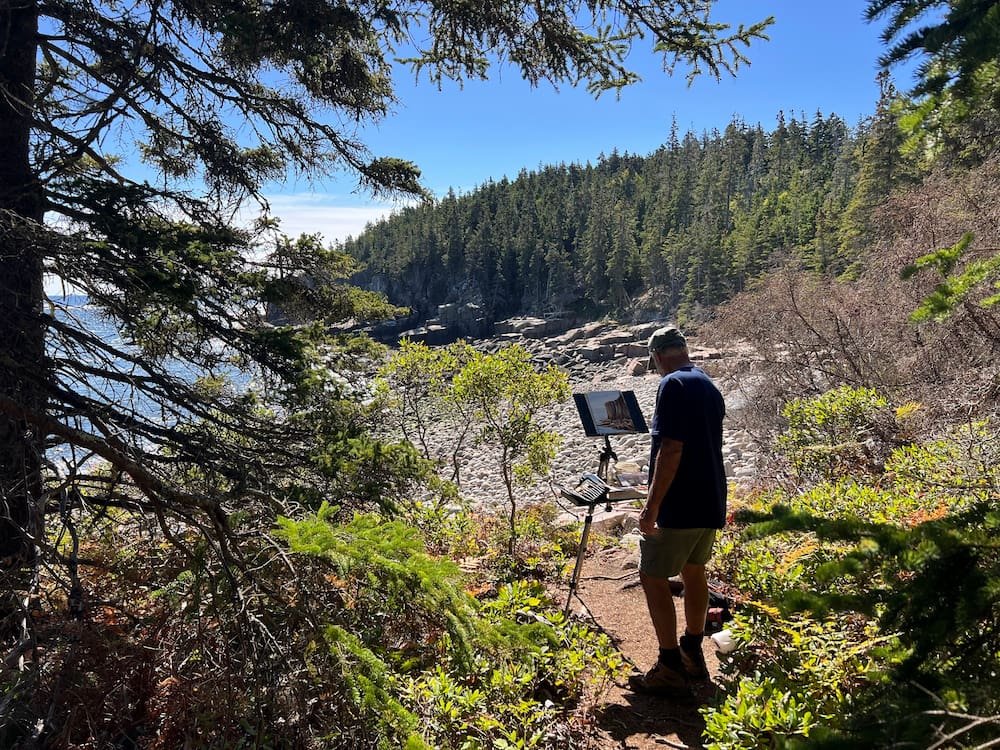 We stumbled on this guy painting