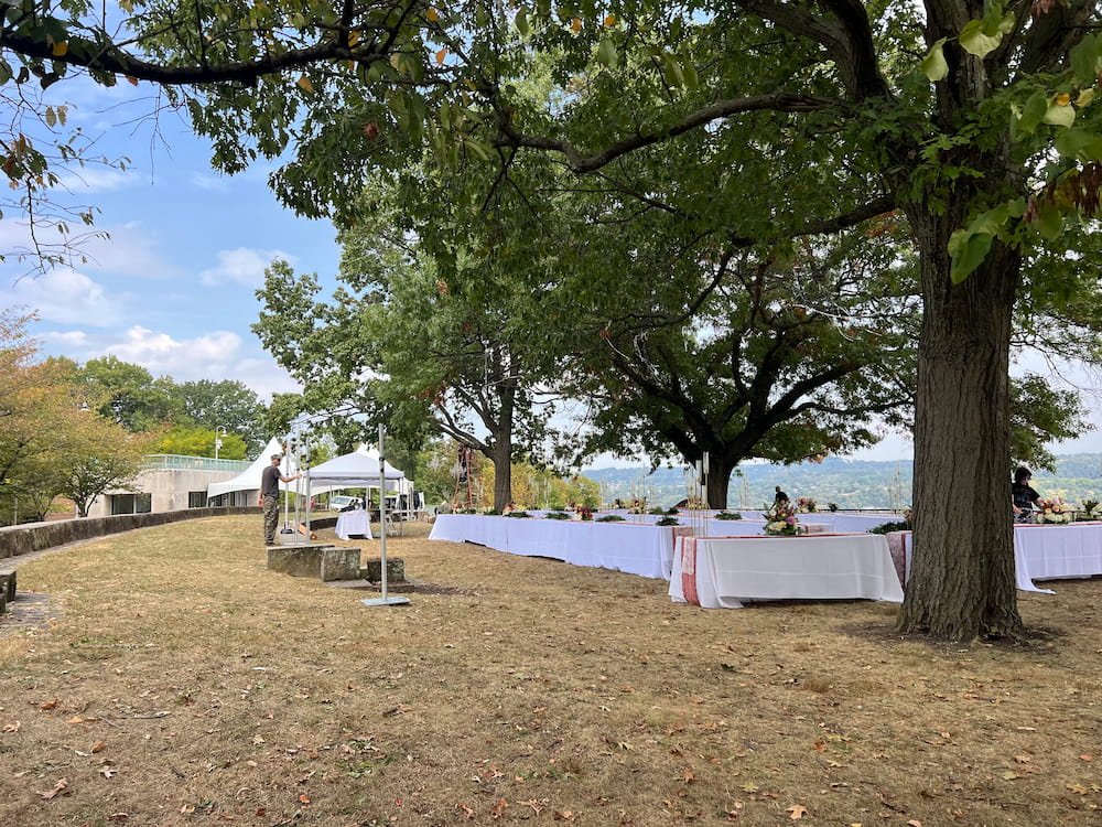 Wedding getting set up