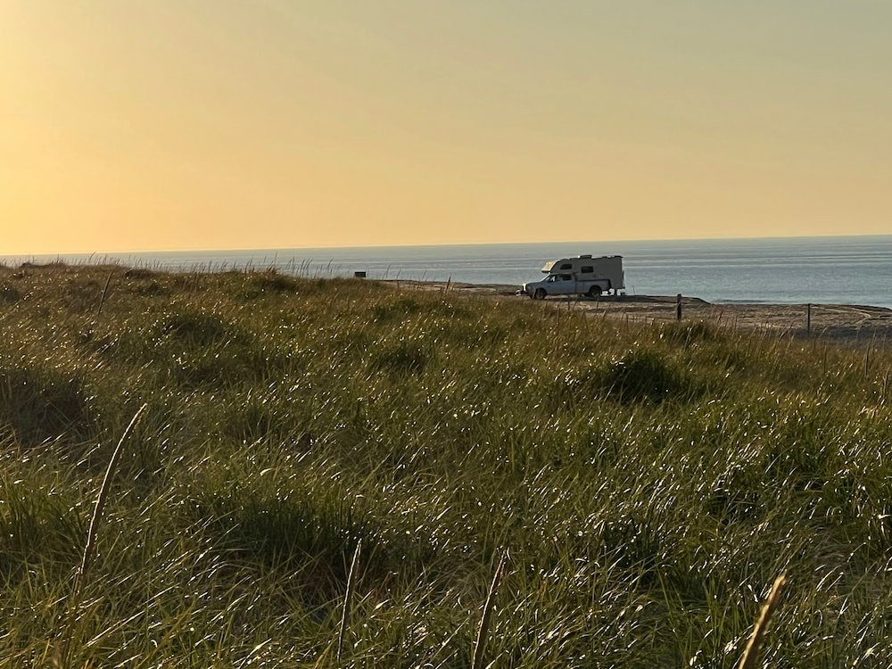 Another camper on the beach