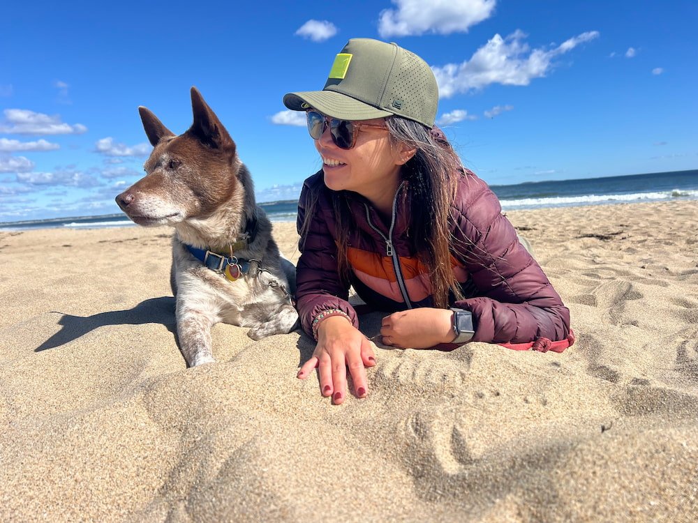 Chilling on the sand