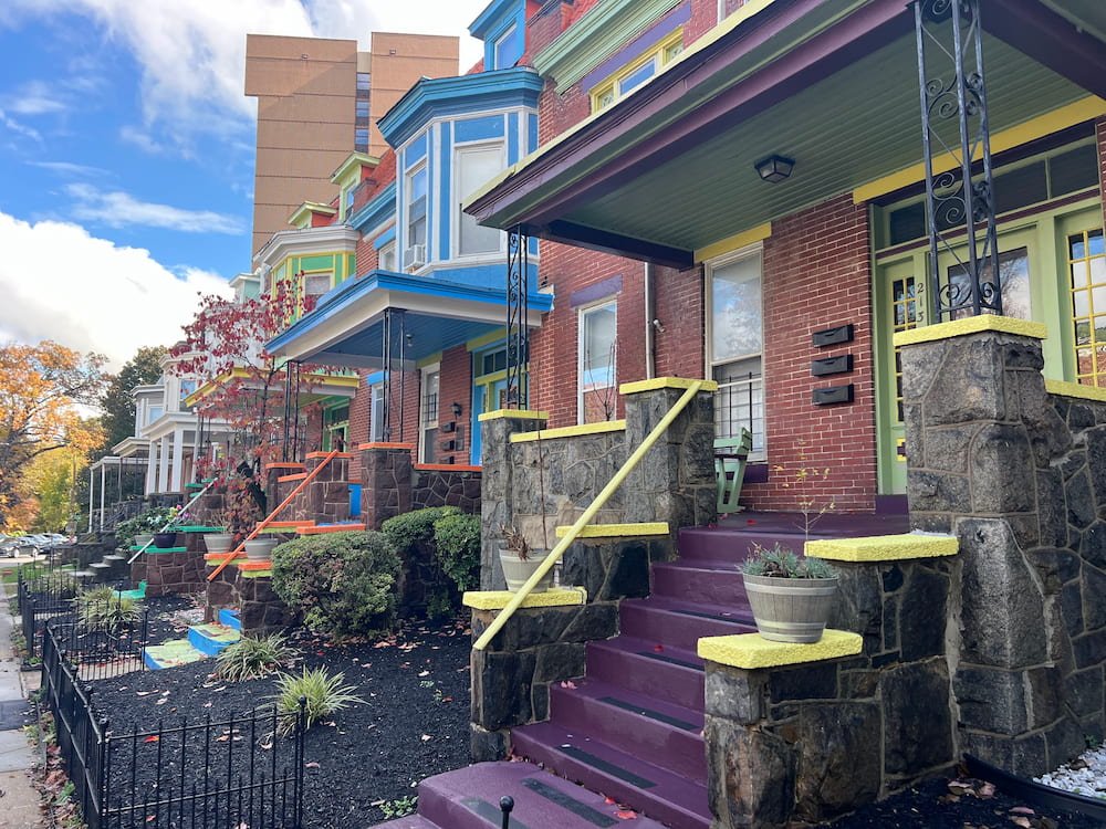 Colorful houses in Baltimore