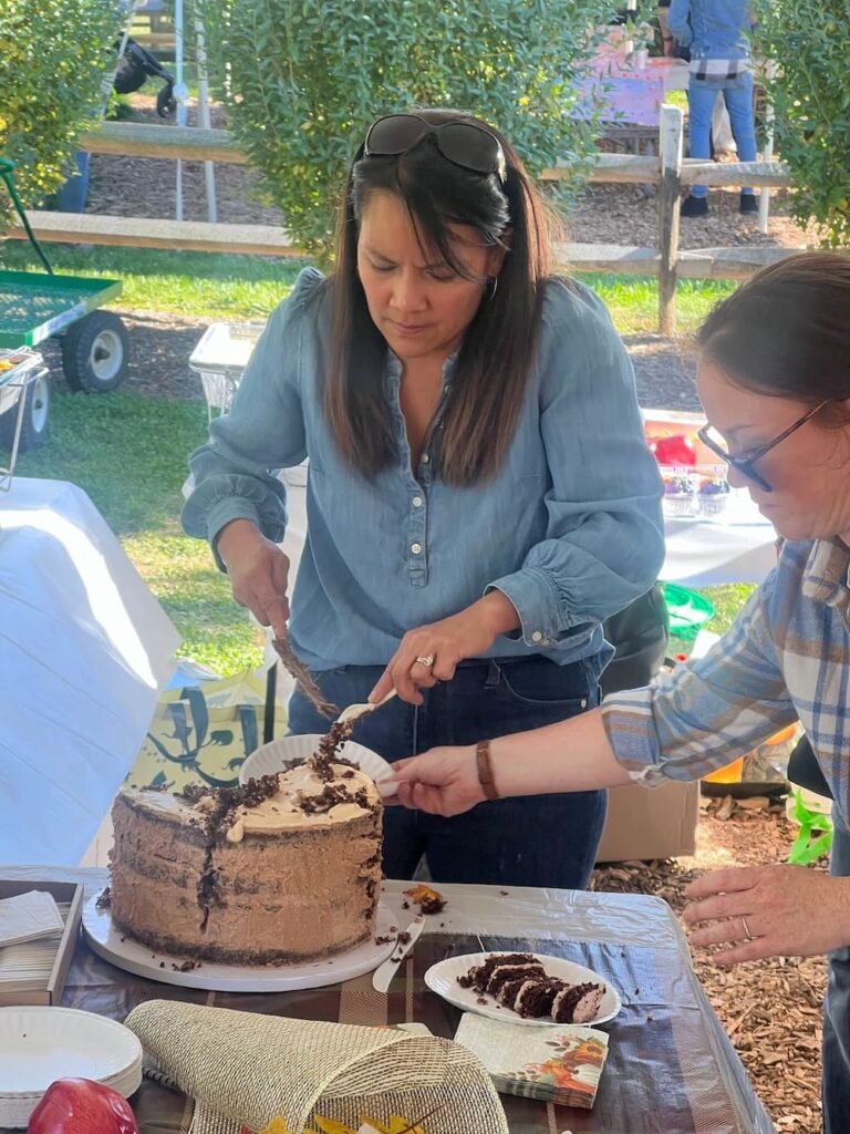 Cutting the cake