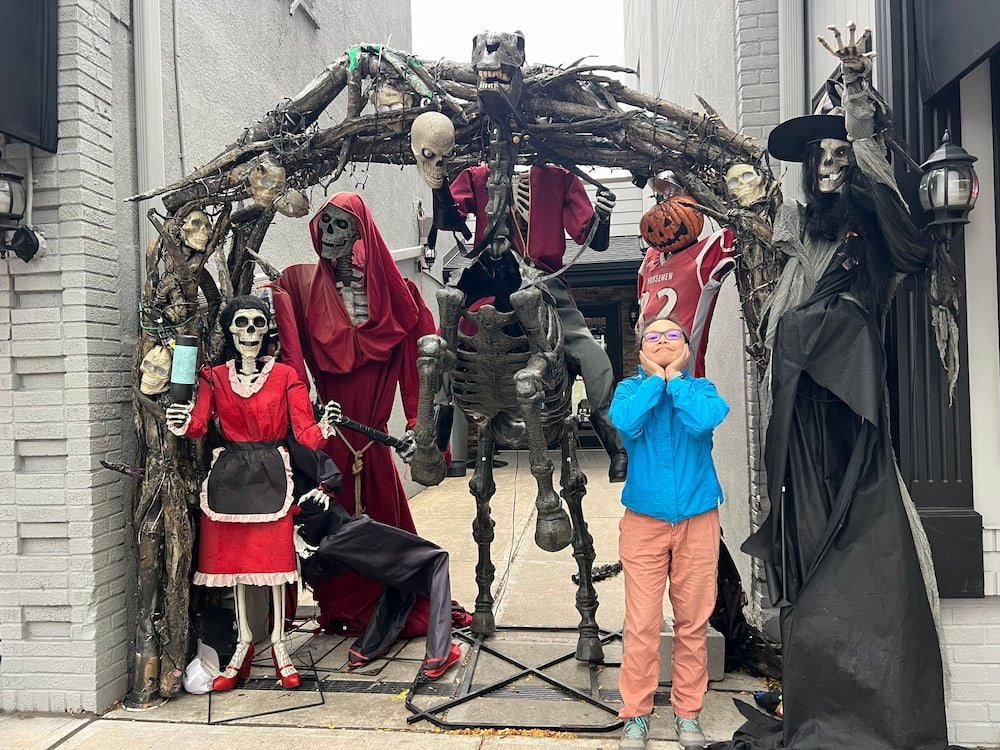 Lisette getting into the spirit of it