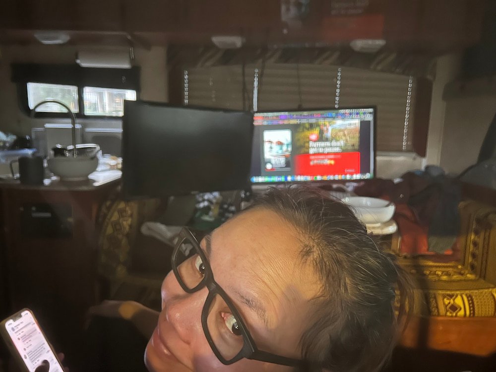 Lisette ready to watch her favorite show