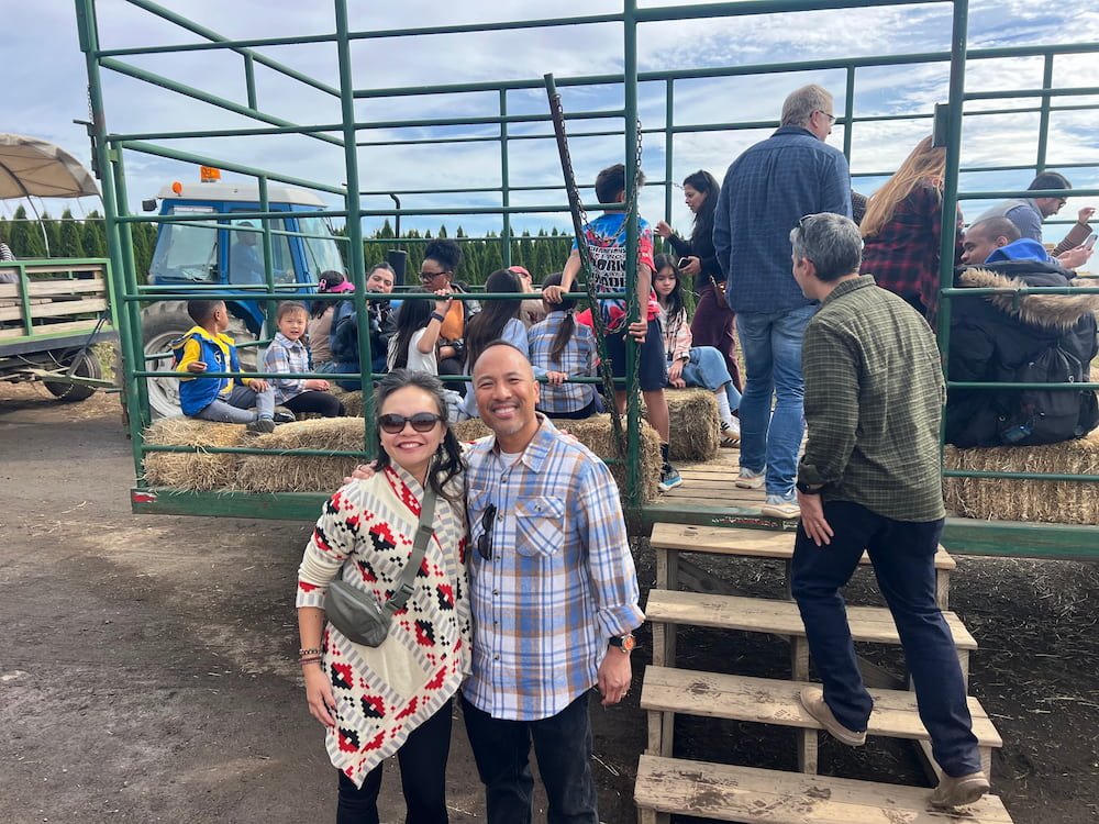 Lisette with the birthday boy