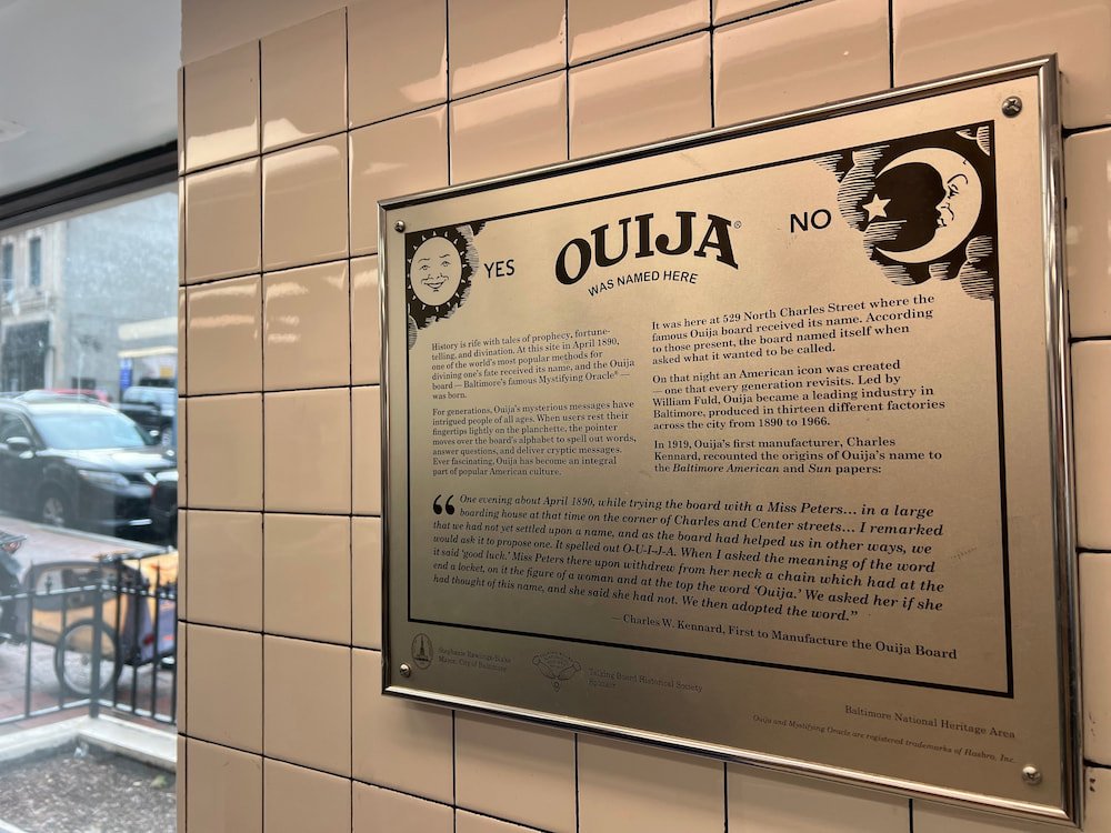 Ouija dedication in Baltimore
