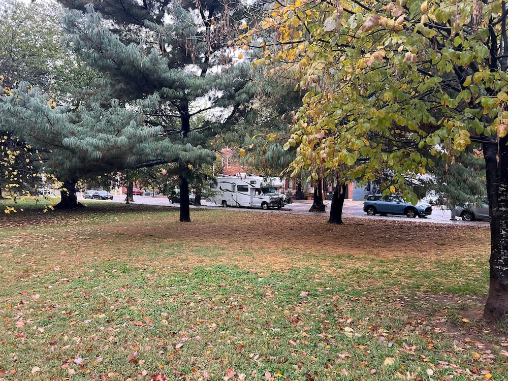 Our camping spot at Patterson Park