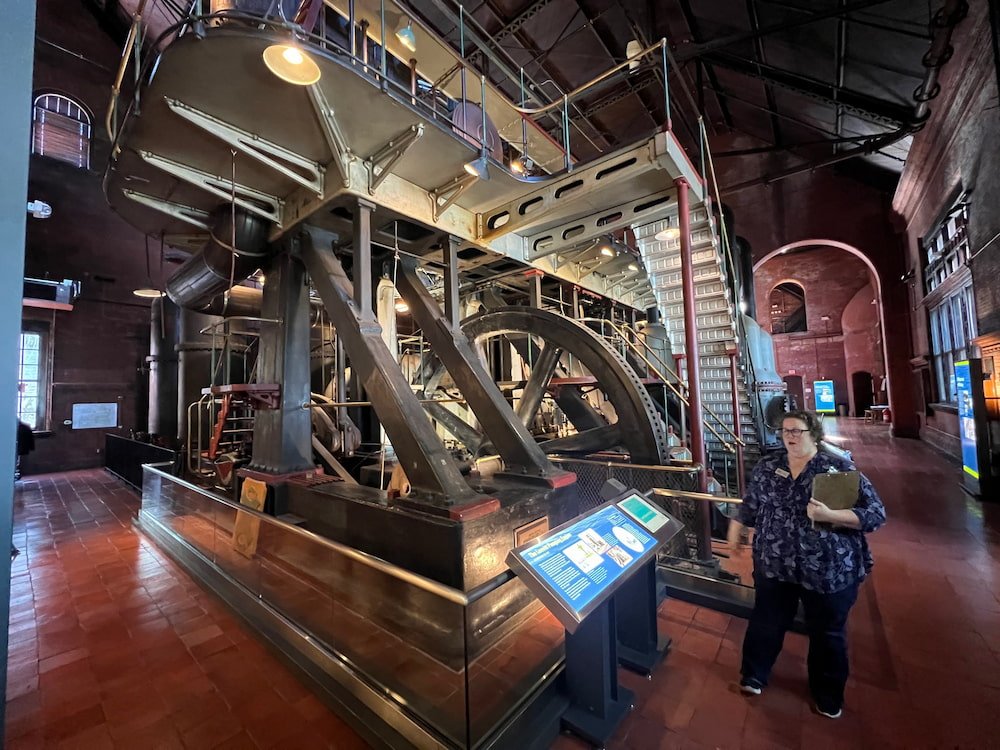 Our guide showing us around the plant