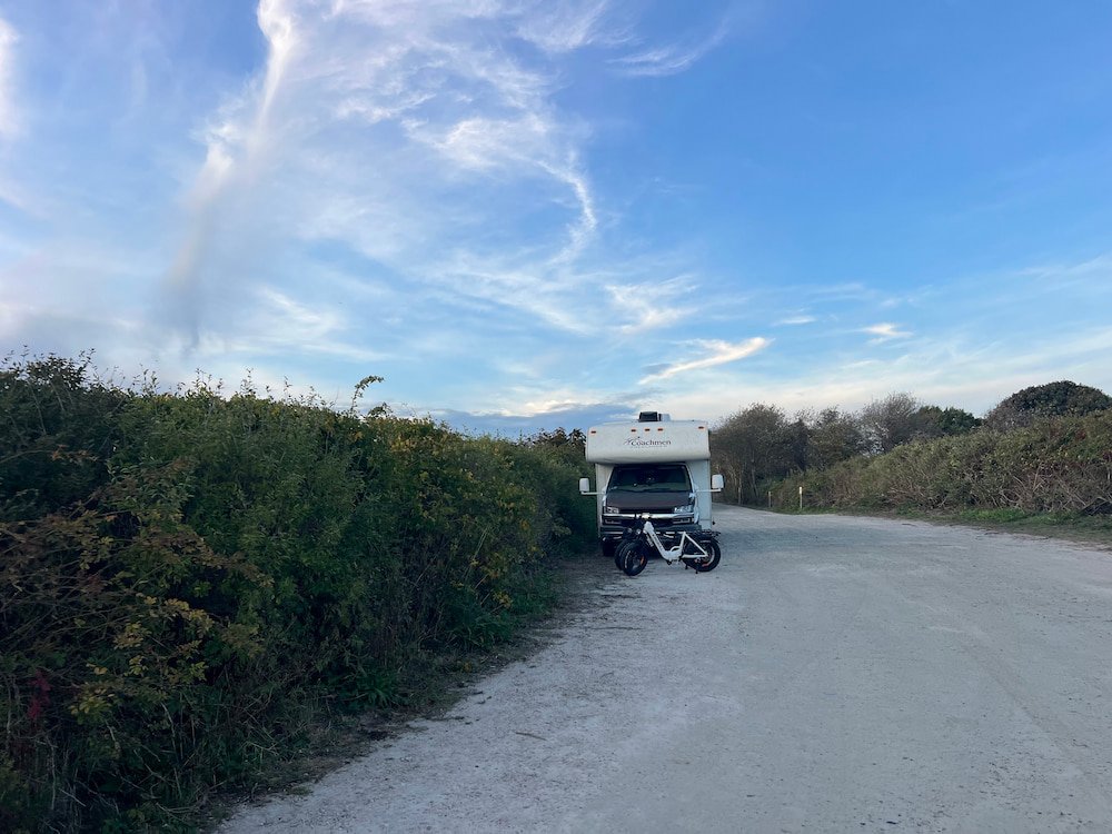 Our parking spot on the ocean for the night