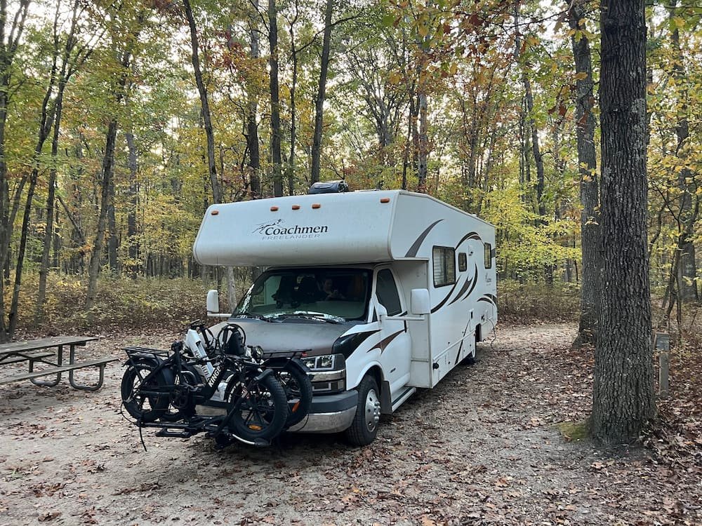 Parked at Turkey Swamp Campground