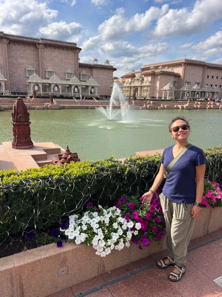 Pretty flowers around the water features