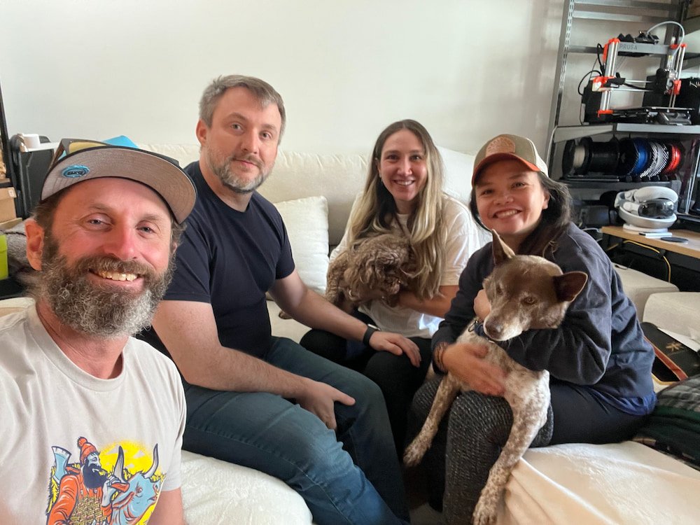 Selfie with Merve and Travis in their apartment