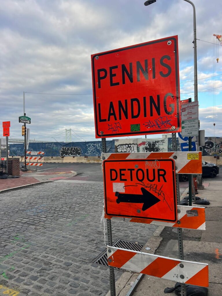 The Pennis Landing has a detour