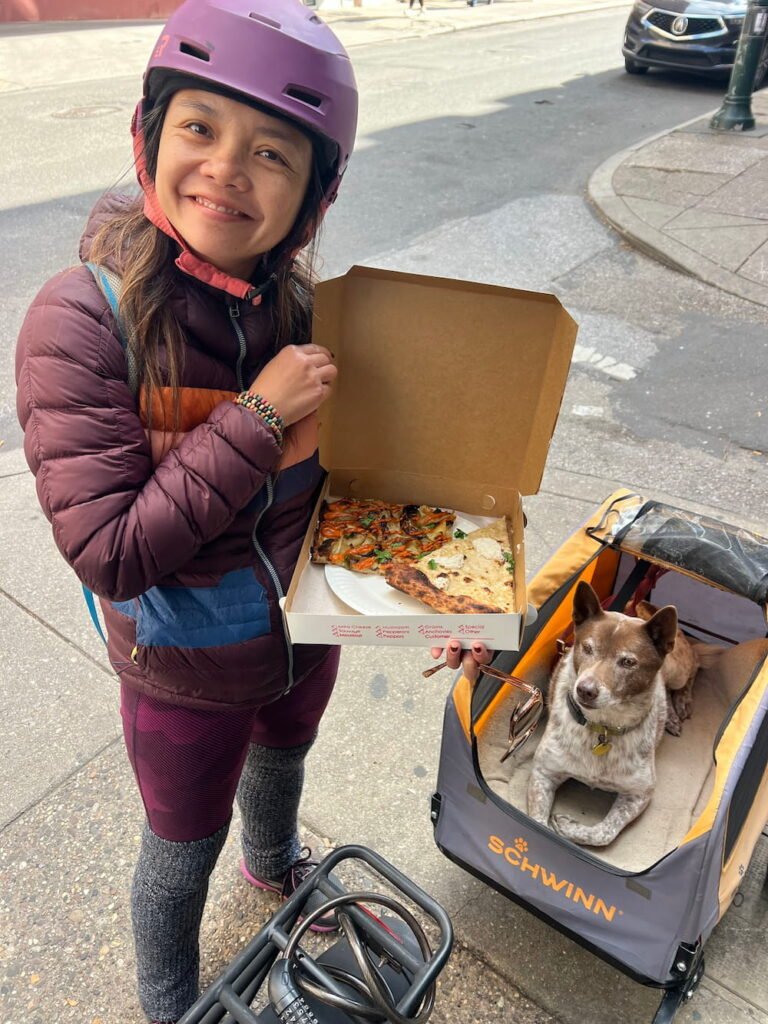 The pizza was pretty decent