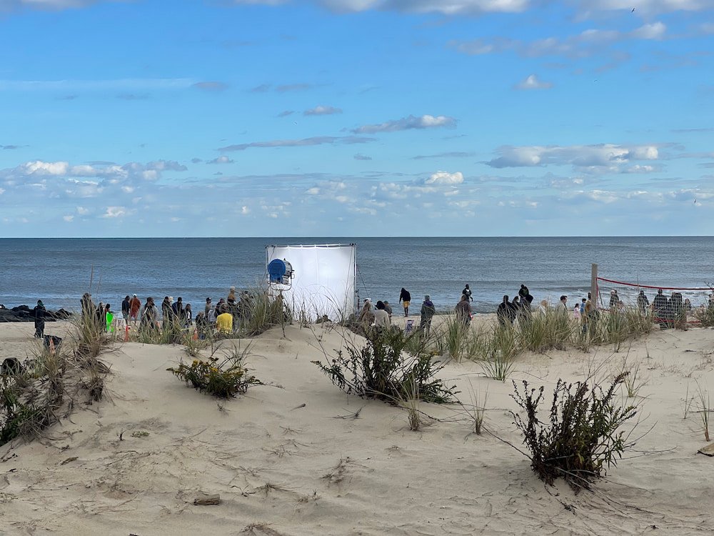 They were filming here