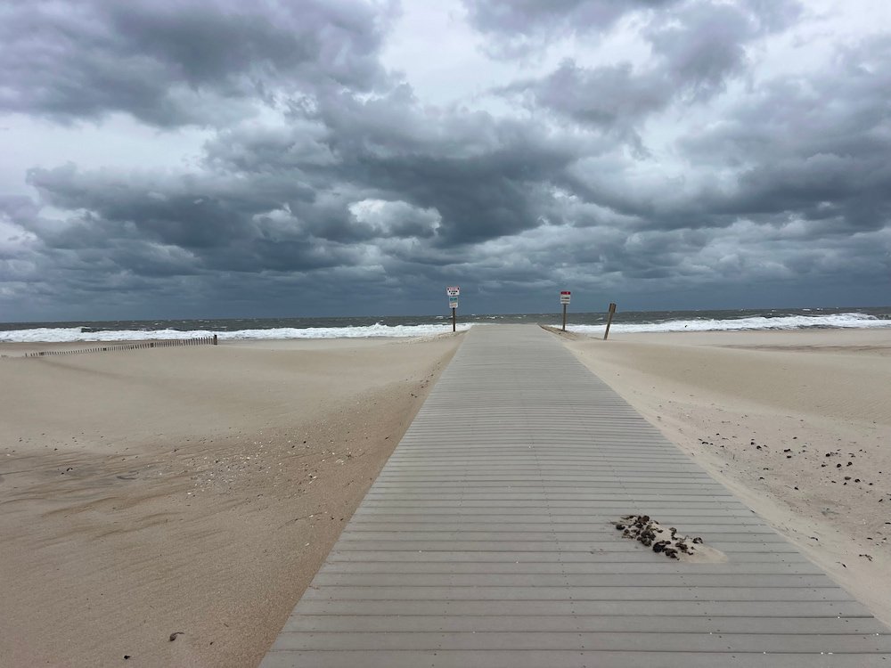 Windy beach in Assateague State Park