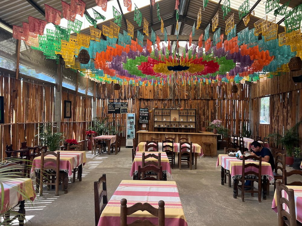 Beautifully decorated roof at Caldo de Piedra