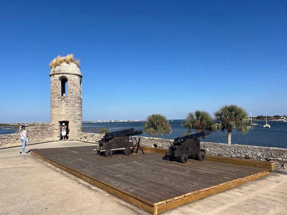 Cannons on top of the fort