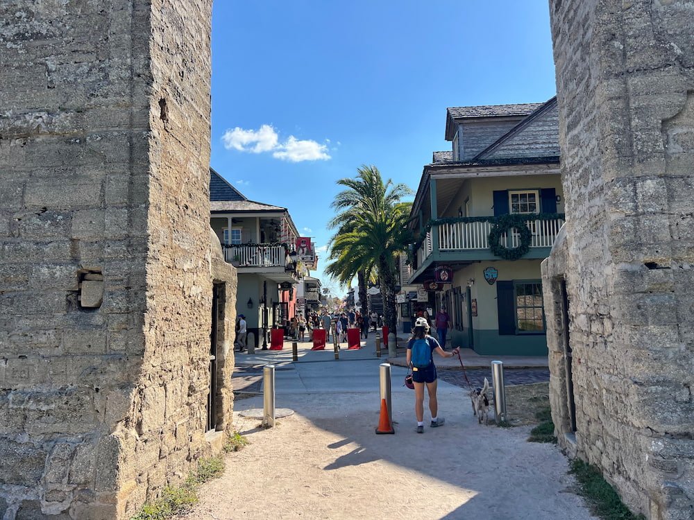 Entering the Colonial Quarter