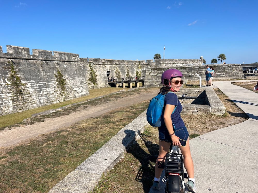 Lisette outside the Castillo de San Marcos National Monument