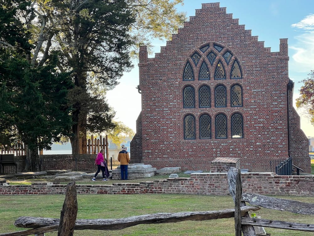 One of the restored buildings in Jamestown