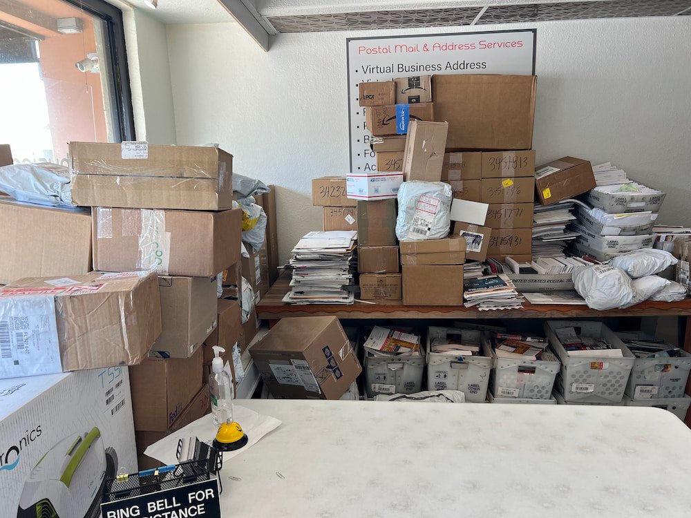 Our physical mail service while we've been on the road