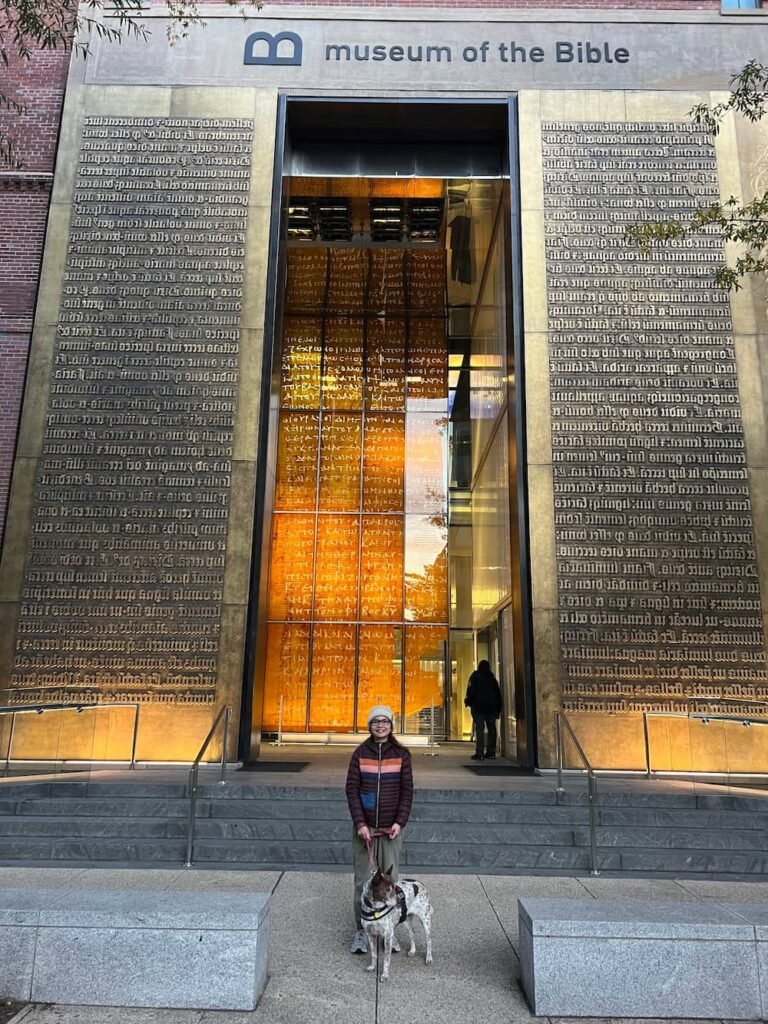 Outside the Museum of the Bible