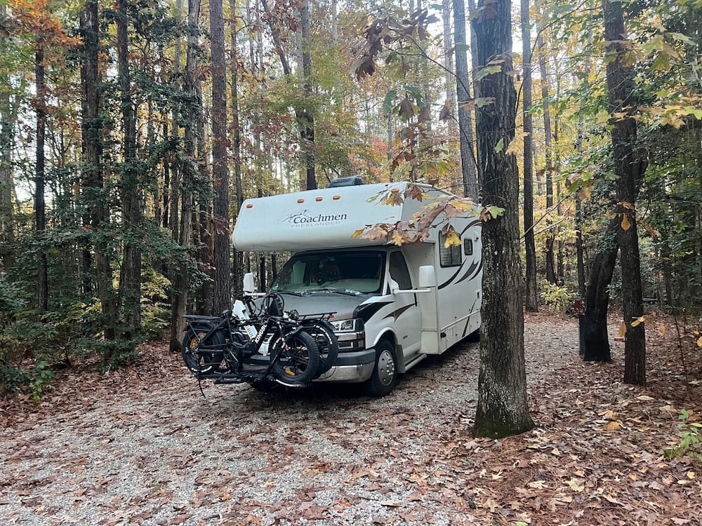 Parked at Colonial Pines Campground