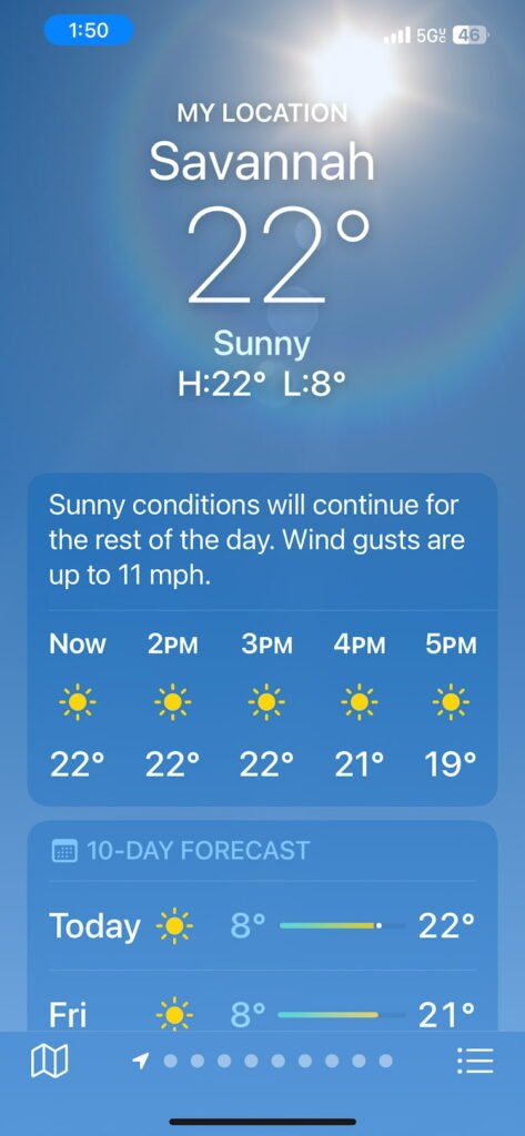 Perfect weather for exploring the city